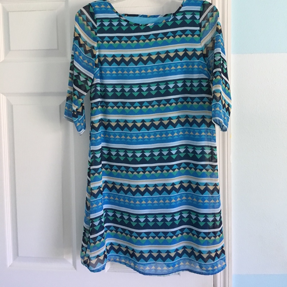Gianni Bini 3/4 Sleeve Tribal Dress