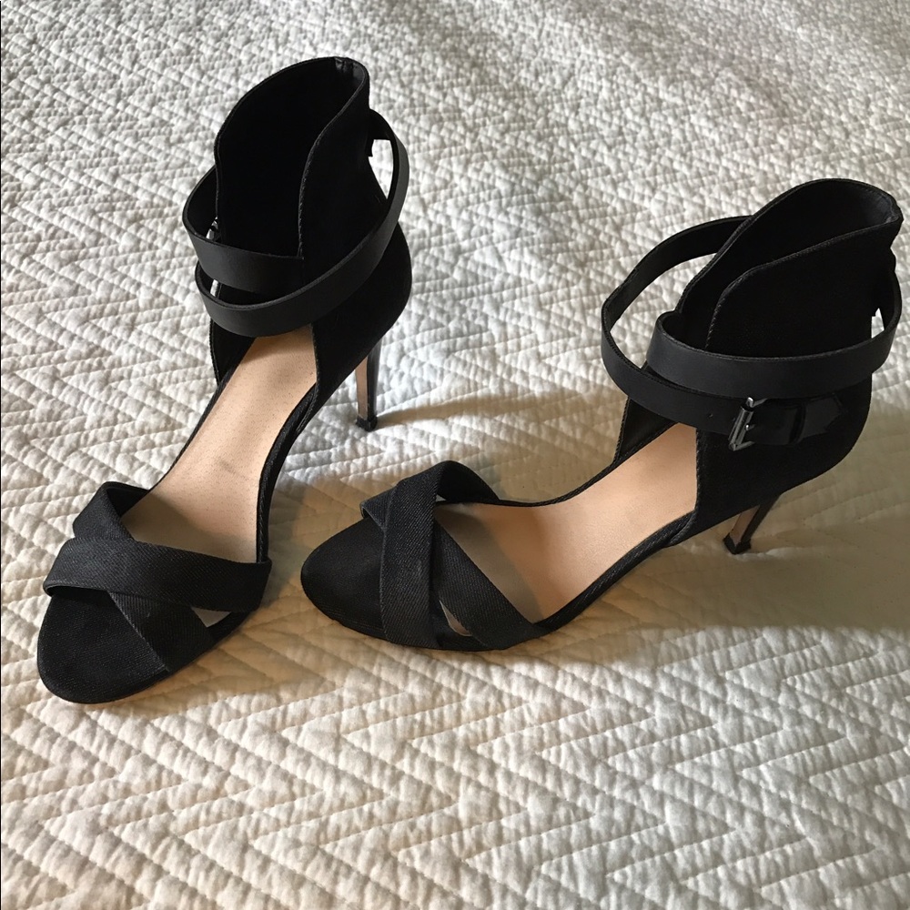 Joe's jeans - leather & denim heels