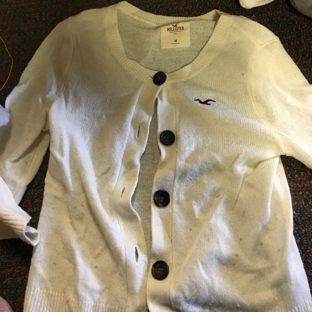 White Hollister Cardigan