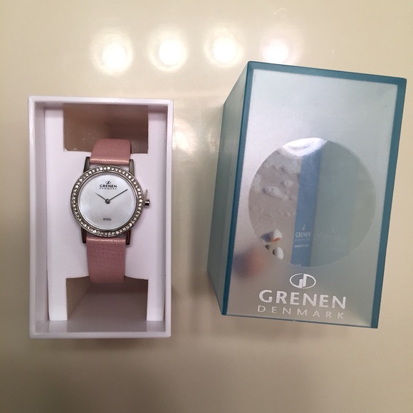NEW genuine leather and steel watch main image 3