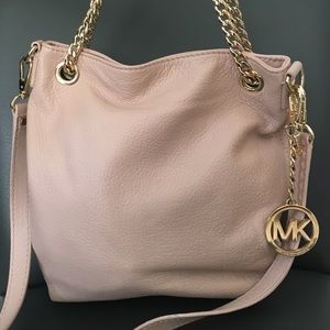 Michael Kors Jet Chain pebble leather cross-body
