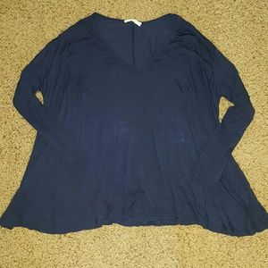 Navy Lush long-sleeved top