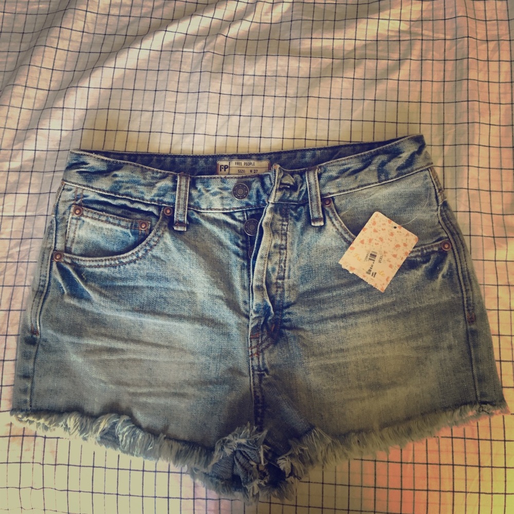 Free People denim shorts