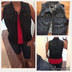 Crop Denim Vest
