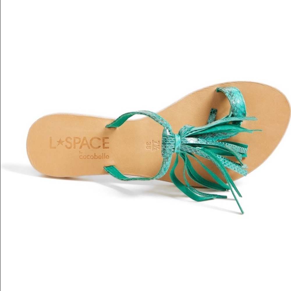 L*Space Cocobelle Fringe Sandals