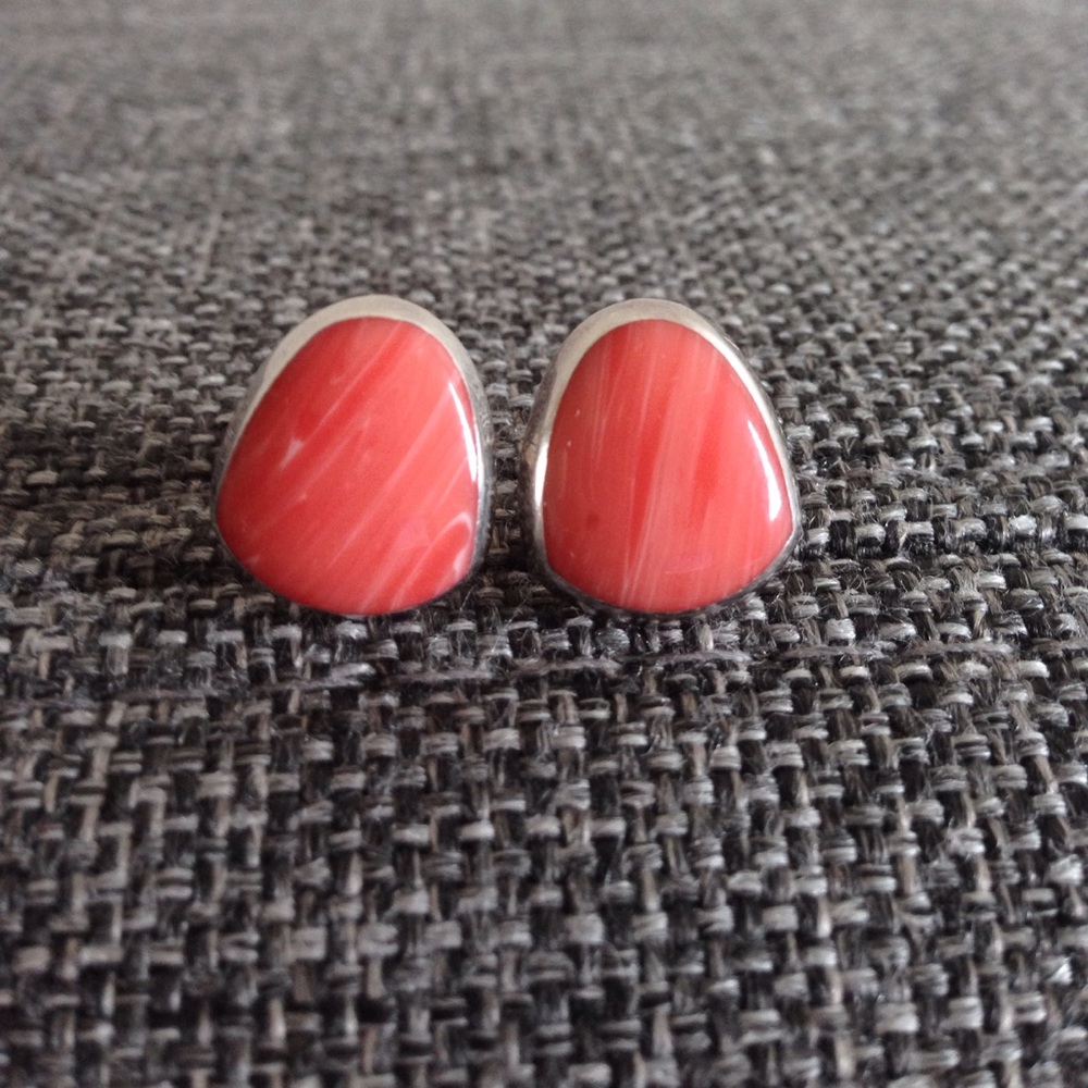 Ana silver 925 co pink opal sterling earrings
