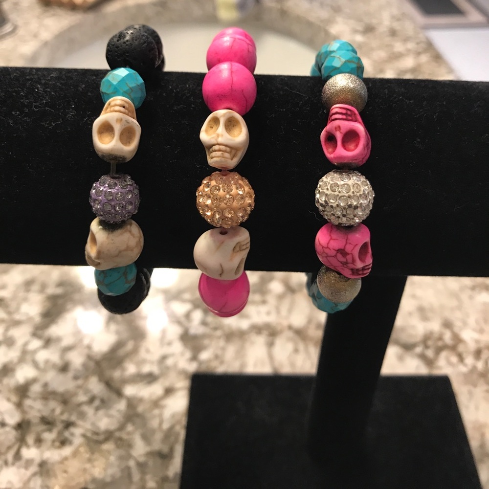 Skull bead bracelets