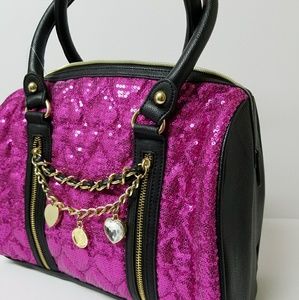 Betsey Johnson Sequin Satchel