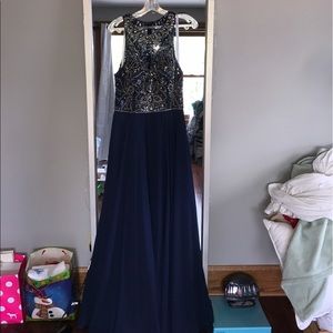 Navy blue prom dress