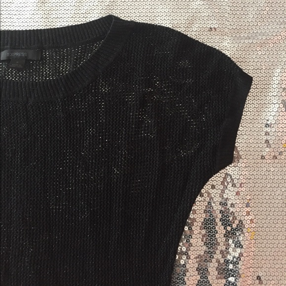 Black Mesh EXPRESS Mesh Shirt/Dress/Coverup - Picture 5 of 5