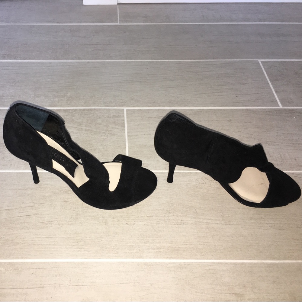 Suede sexy cross strap heels