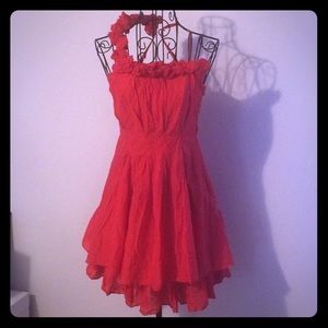 Unique & Flirty Red Dress