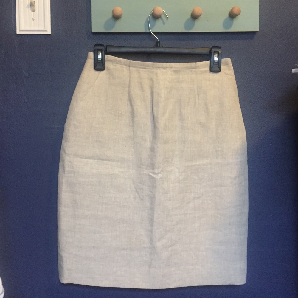 Ellen Tracy Linen Pencil Skirt