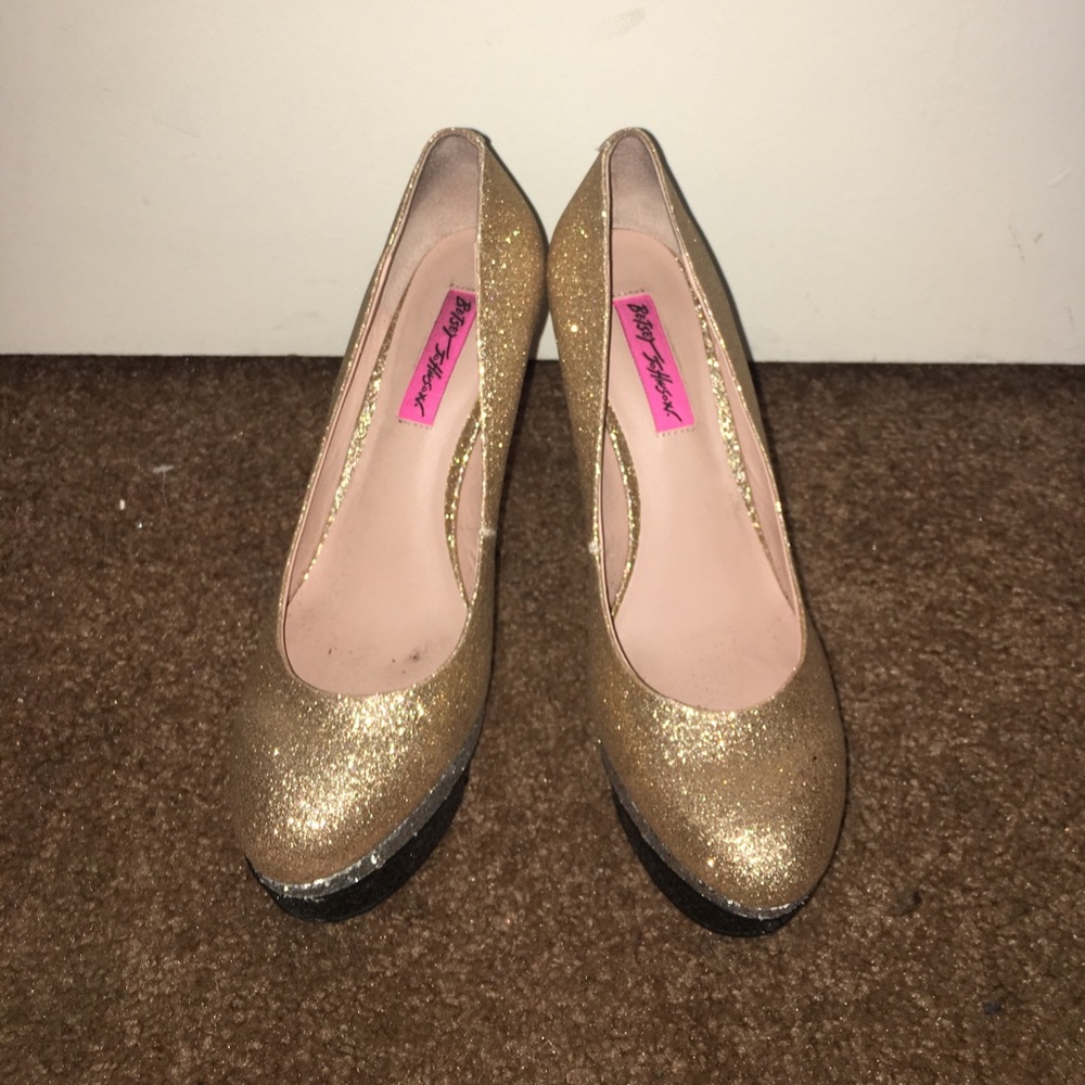 Betsey Johnson Glitter Heels