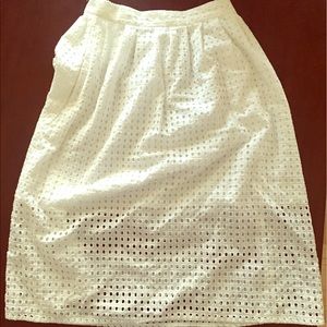 *Re-posh* Zara Full White Eyelet Skirt