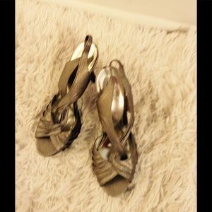 Metallic Gold Carlos Santana Heels