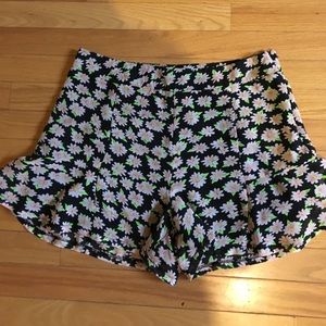 floral high waisted shorts