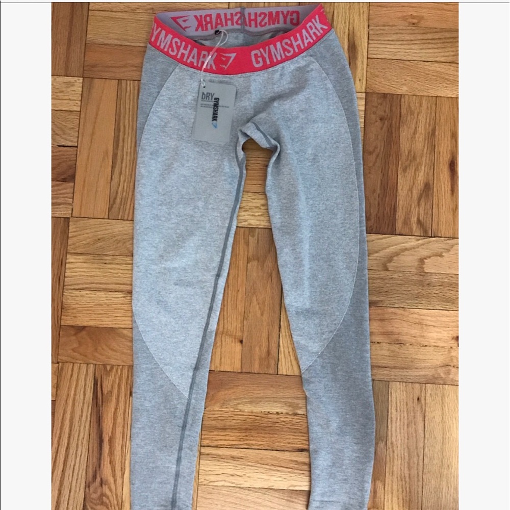 Gymshark Flex Leggings - light grey/sherbet SMALL