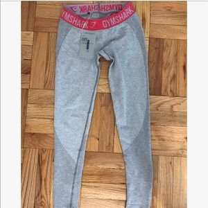 Gymshark Flex Leggings - light grey/sherbet SMALL