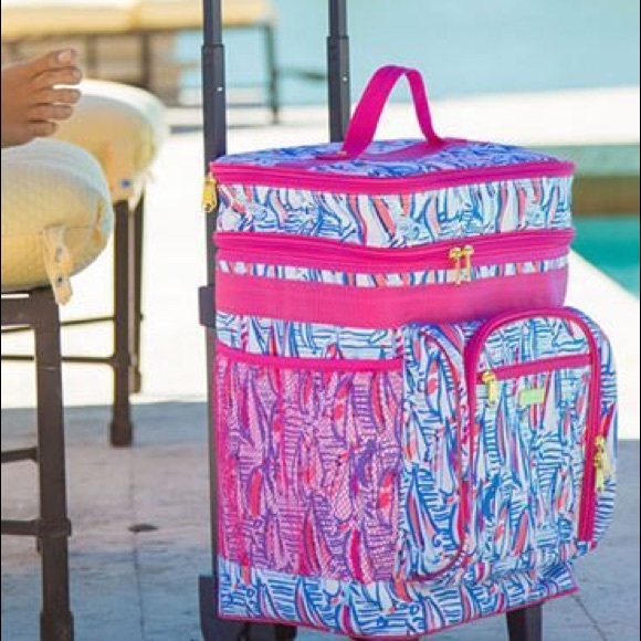 Lilly Pulitzer Accessories - NWT Lilly Pulitzer Red Right Return Rolling Cooler