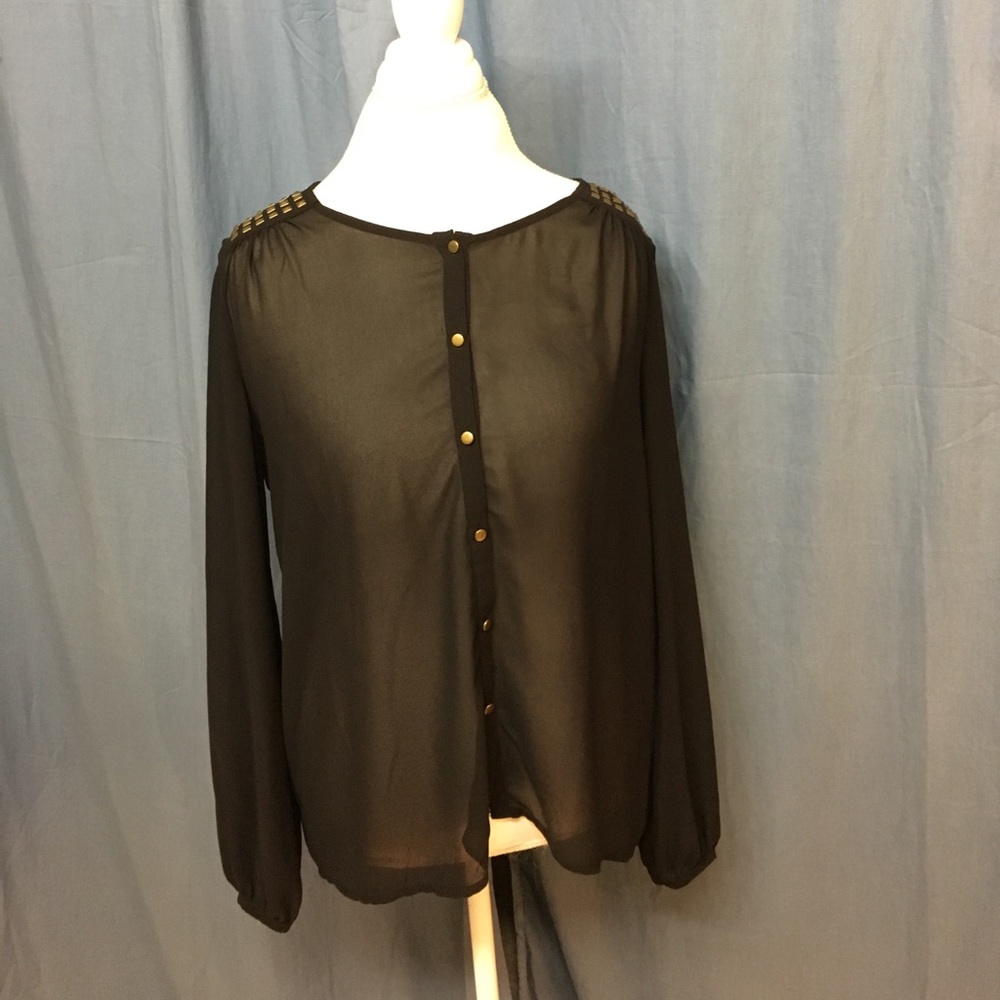 Never worn! Sheer black shirt