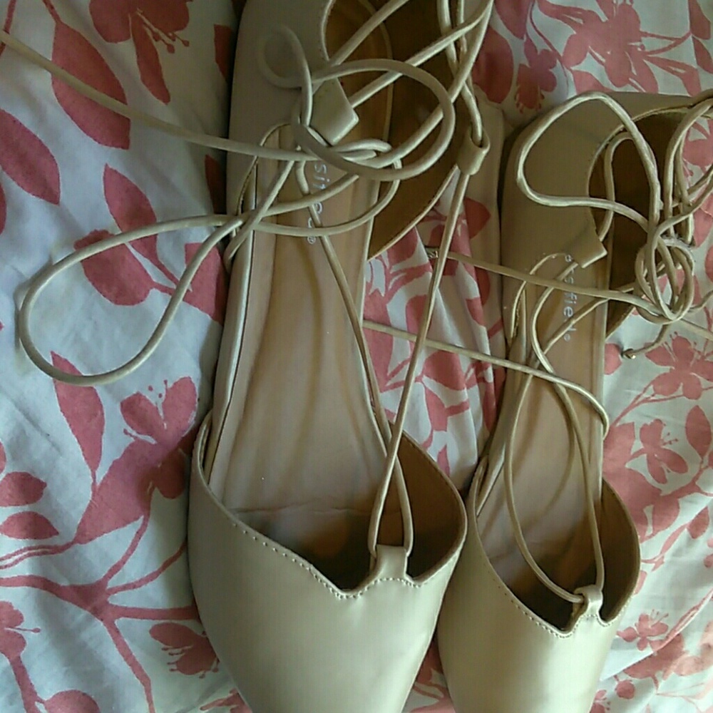 Lace up flats