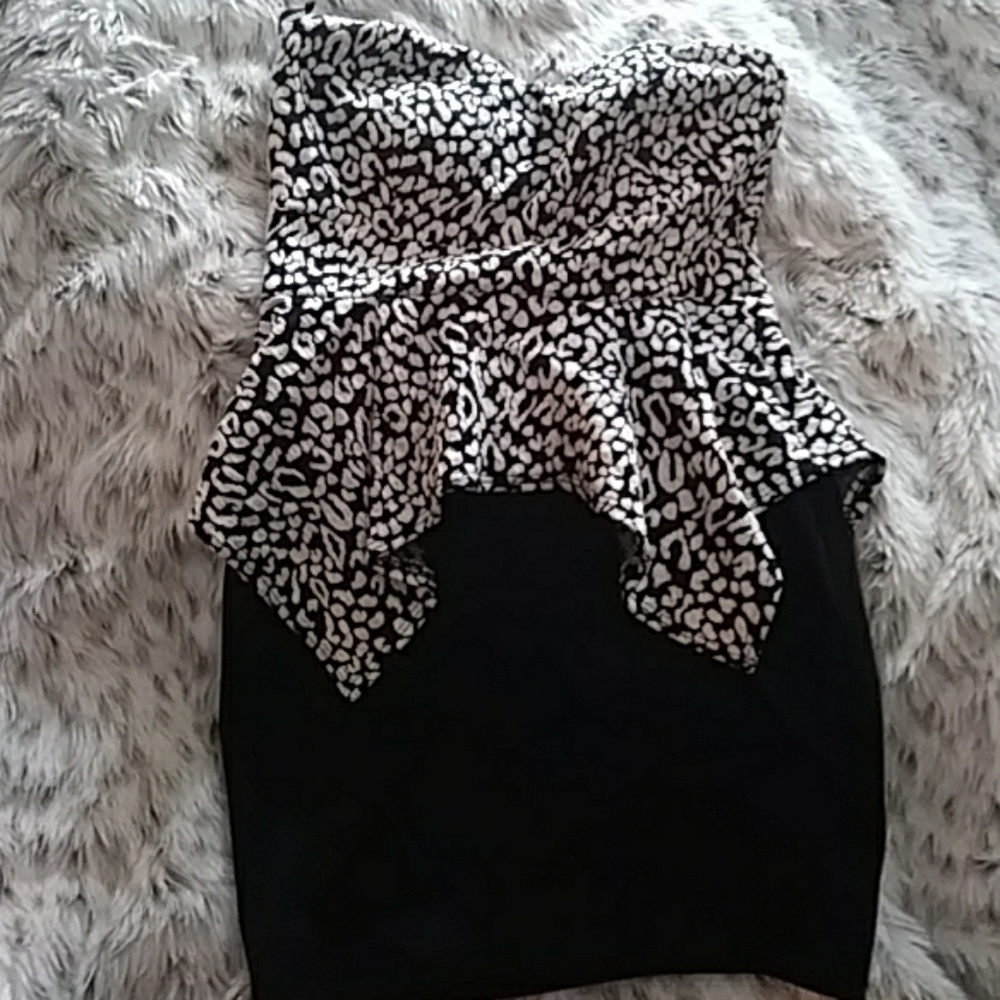 Strapless mini dress