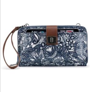 Sakroots Navy Spirit Desert Wallet/Crossbody Bag