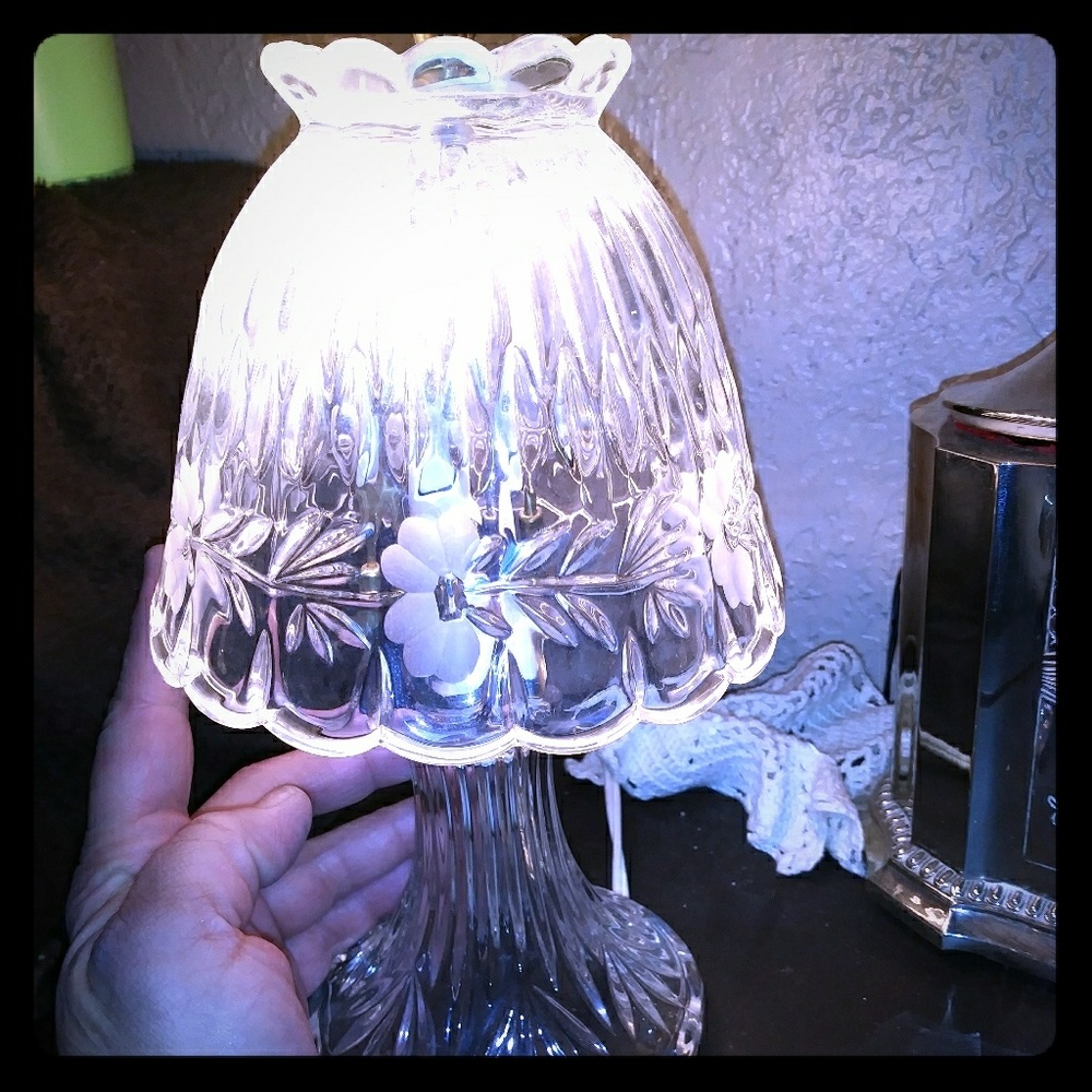 Antique crystal lamp
