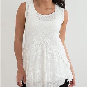 Simply Couture White Lace Tunic