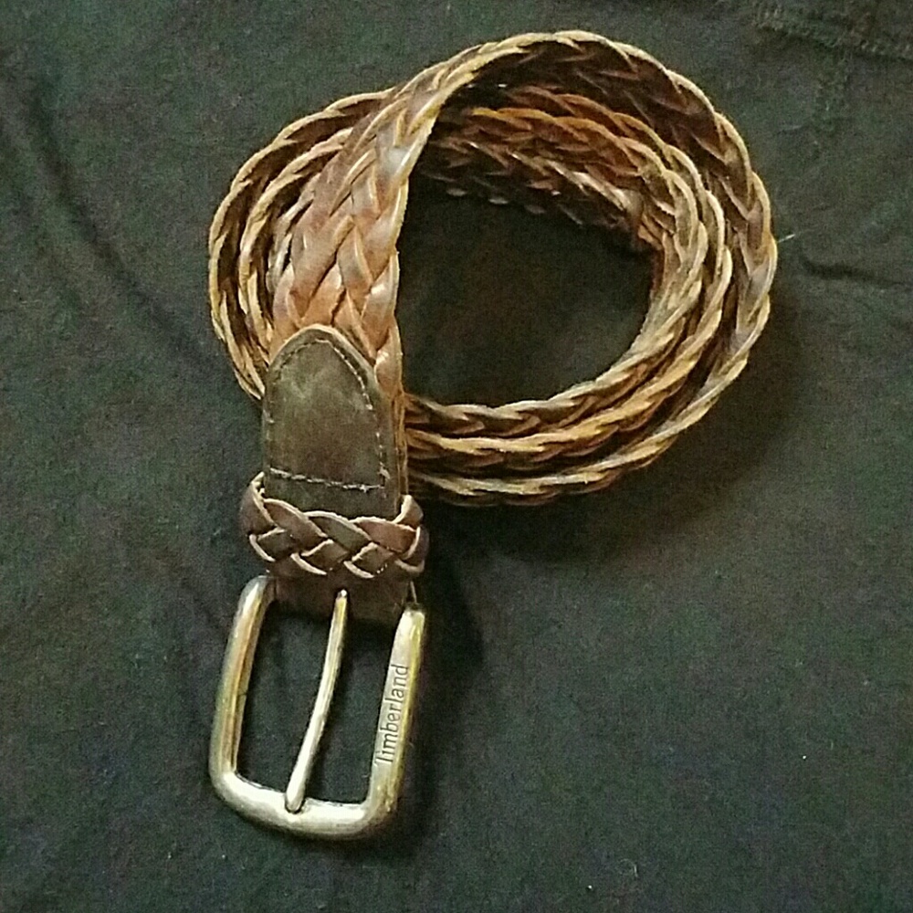 Timberland Leather Woven belt