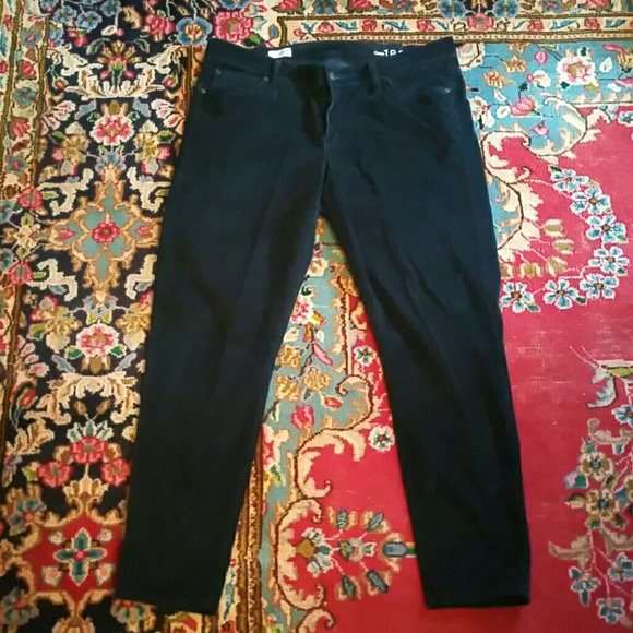 Gap Navy Small Wale Velvet Navy Legging Jeans 16 - Picture 1 of 7