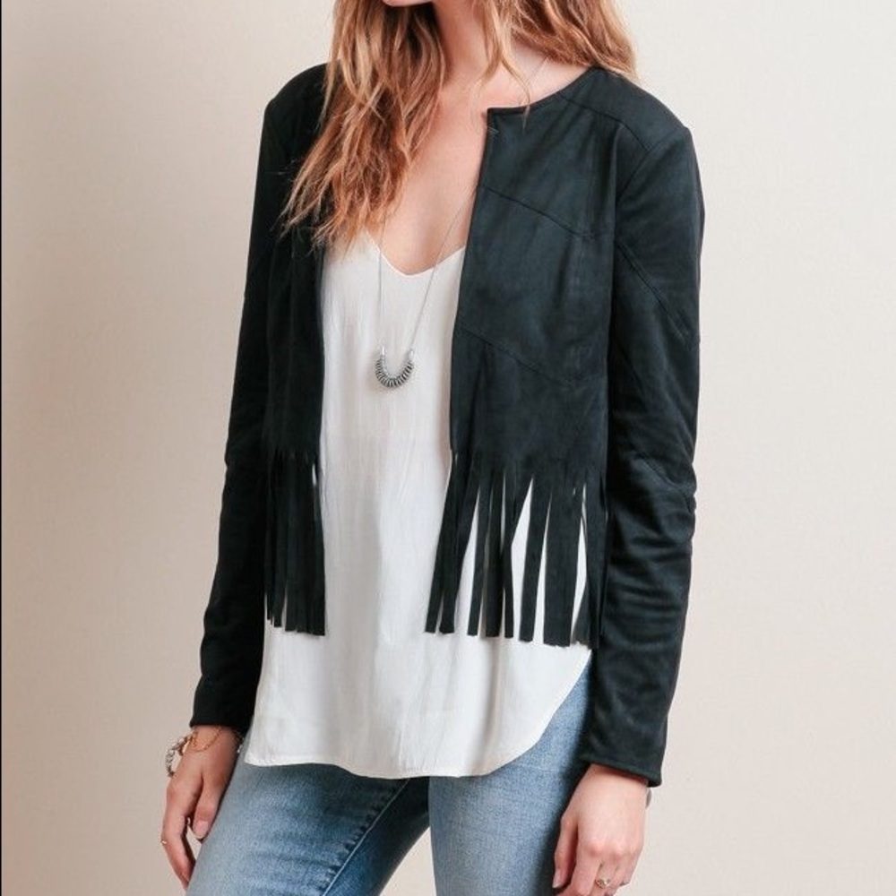NWT BB Dakota Nova Fringe Jacket