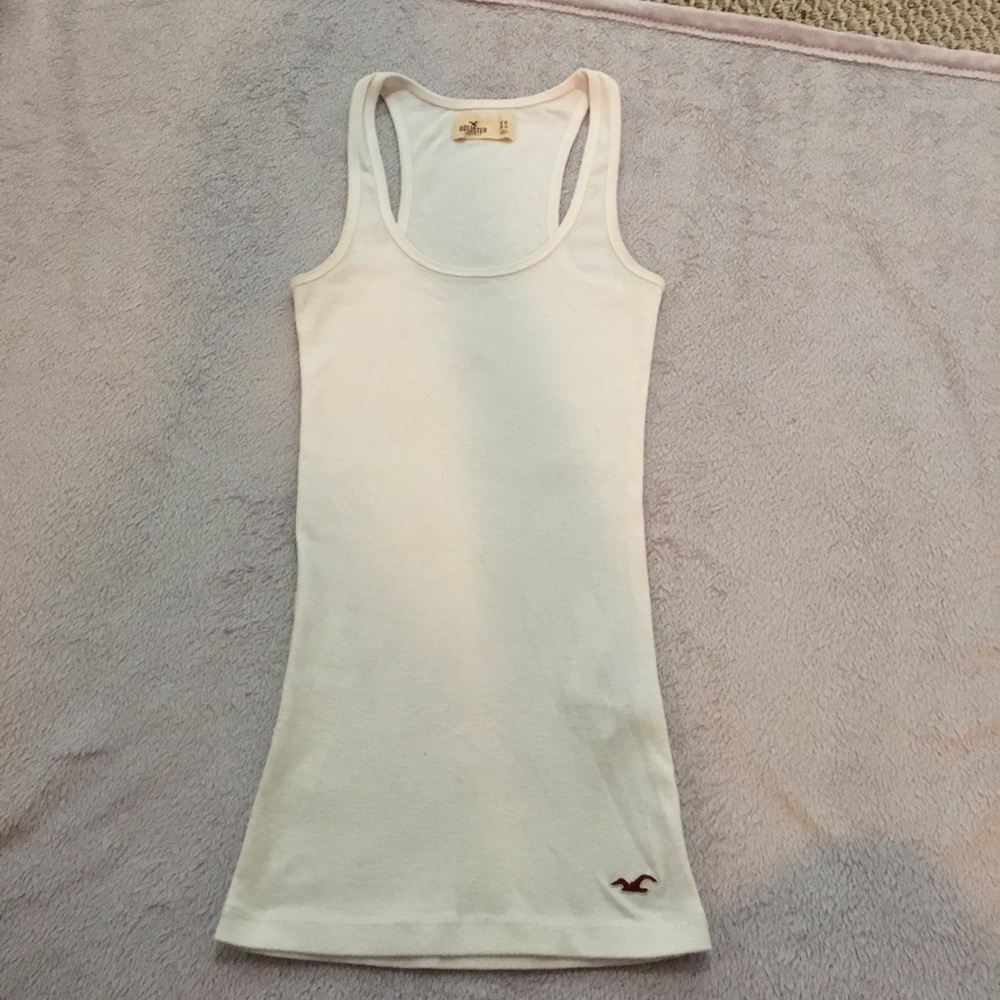 White Hollister tank top.