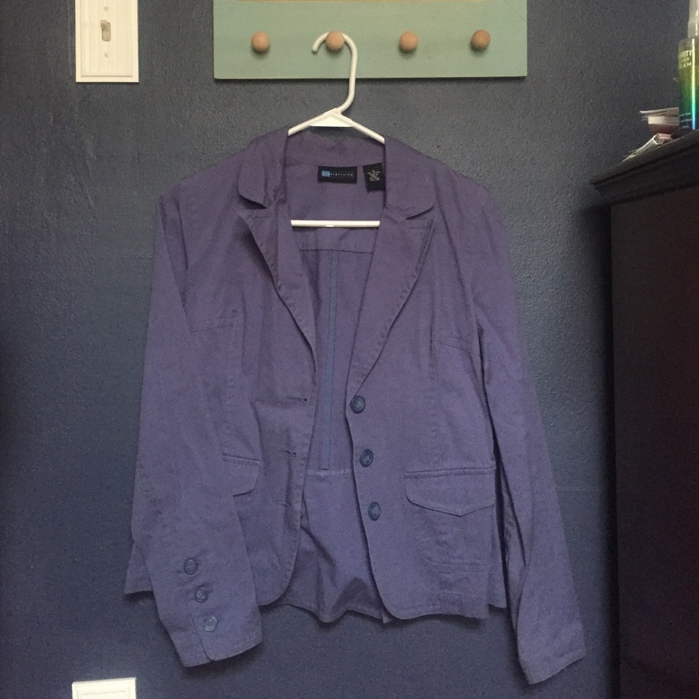 Blue Cotton Blazer