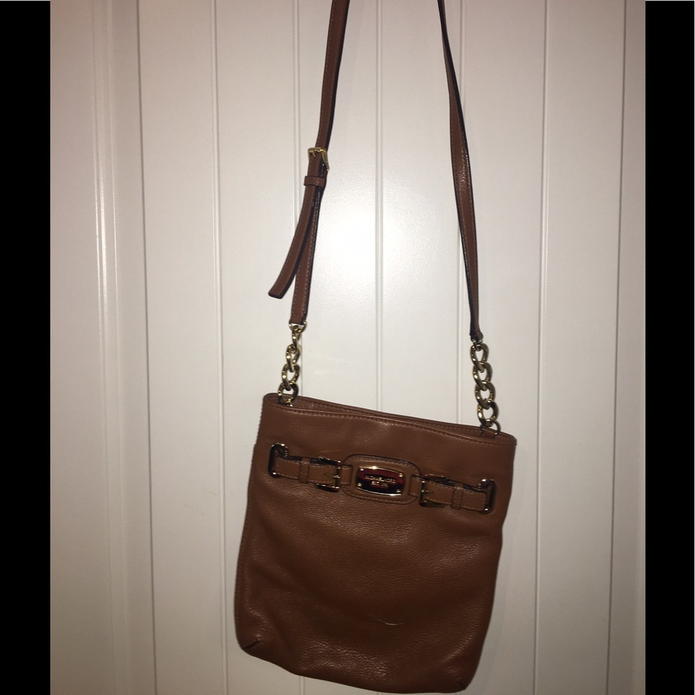 Michael Kors Brown Leather Cross Body