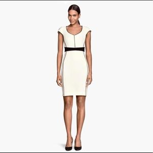 H&M Fitted Dress - White Size 4
