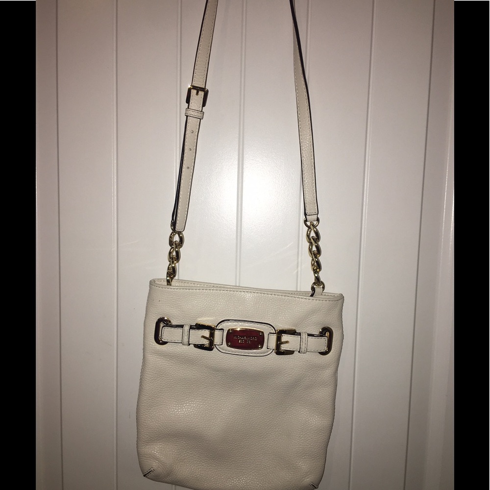 Michael Kors White Leather Cross Body