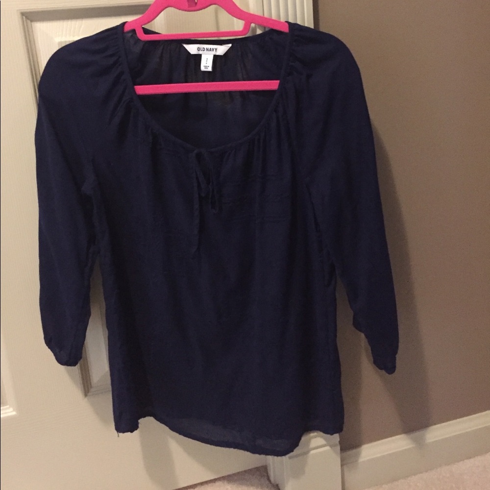 Navy blue bohemian top