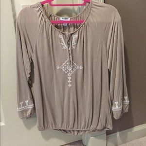 Tan bohemian blouse