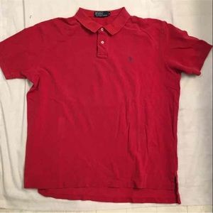 Red polo rugby shirt size XL