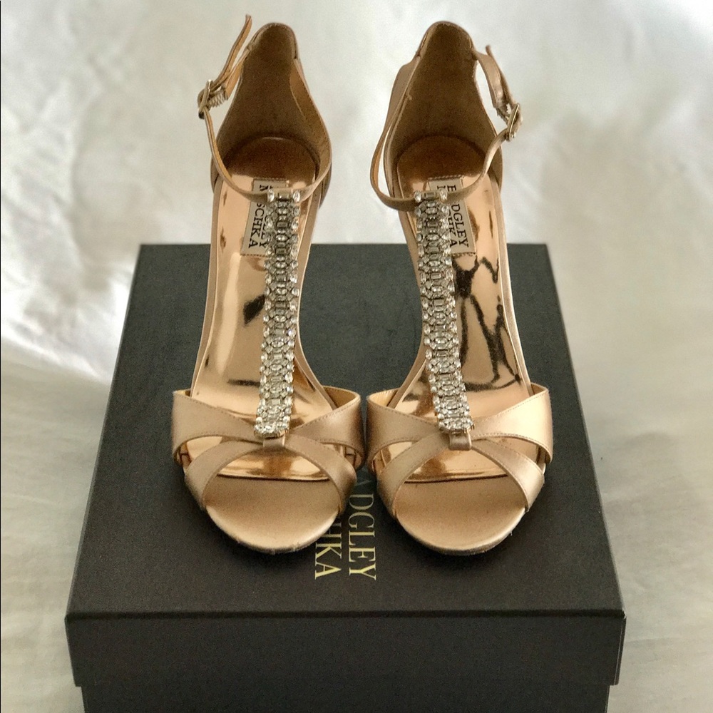 Badgley Mischka "Romance" Satin Wedge - Wedding
