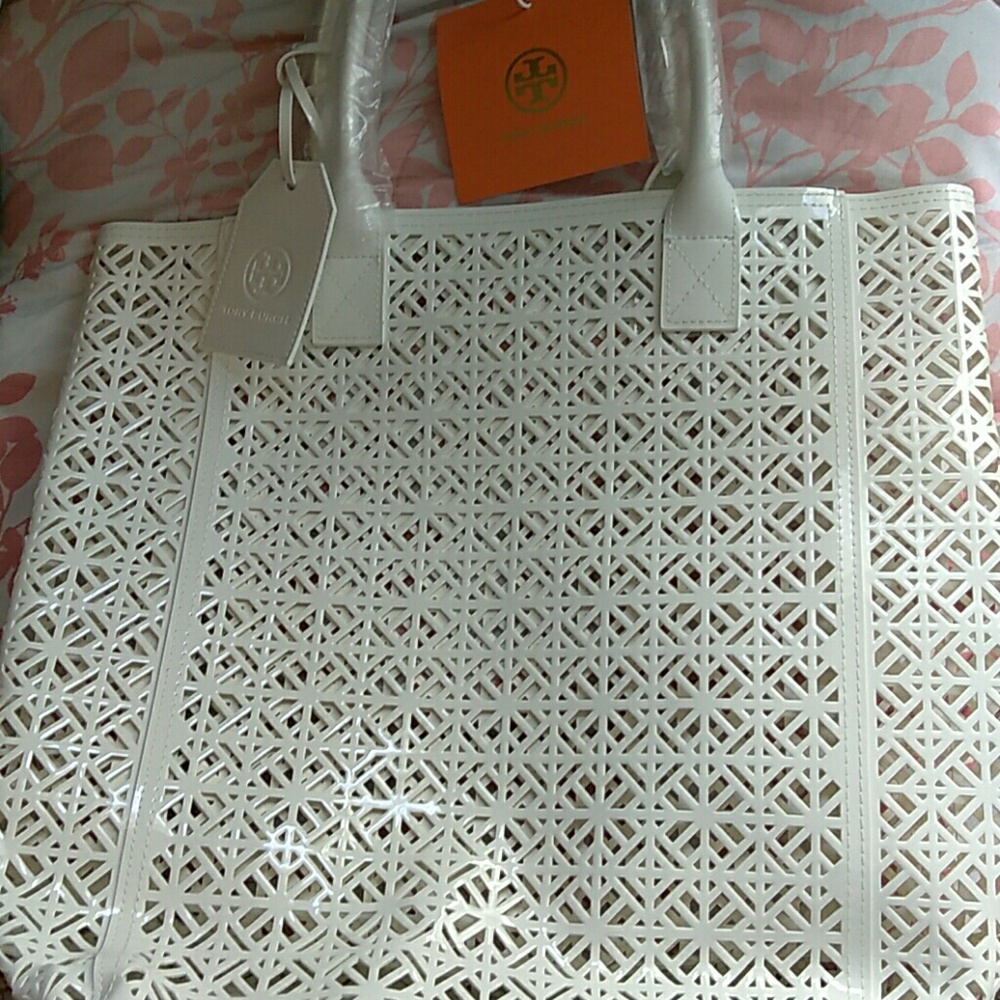 Tory Burch tote bag.