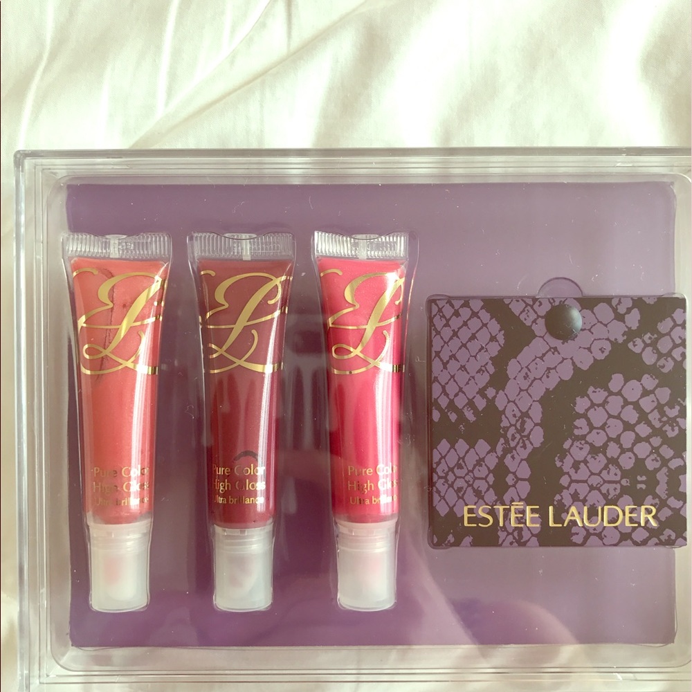 Ester lauder lip gloss set with mirror