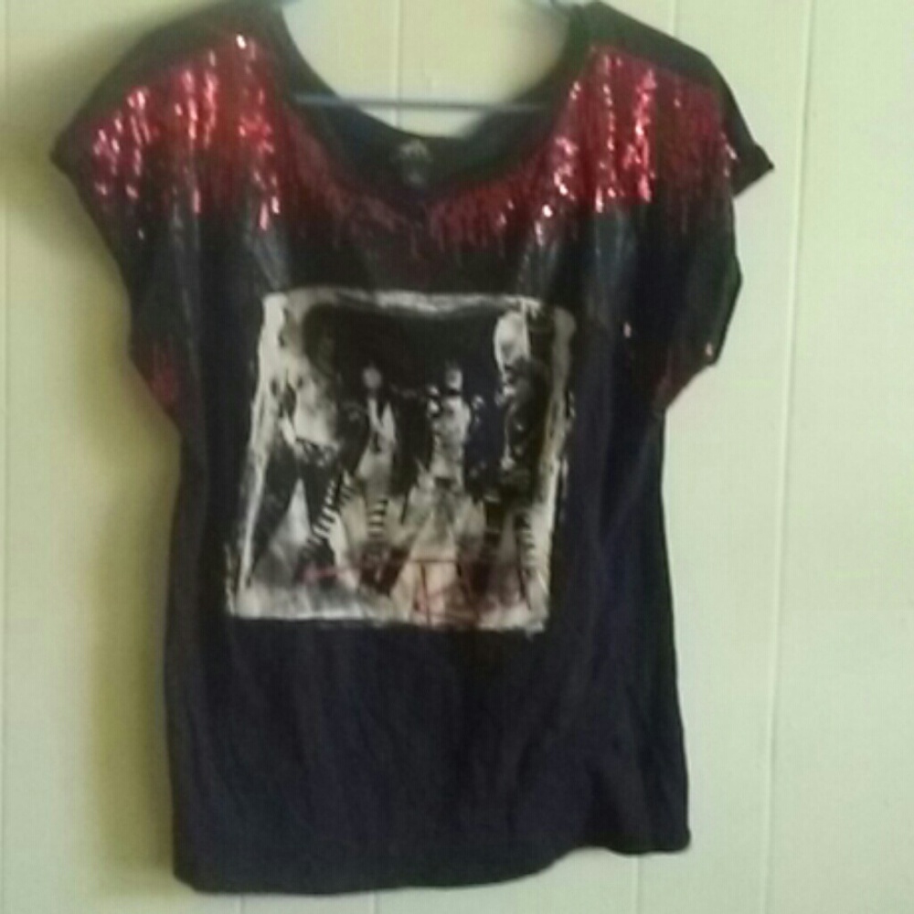 Authentic Icon black rebel sequin shirt