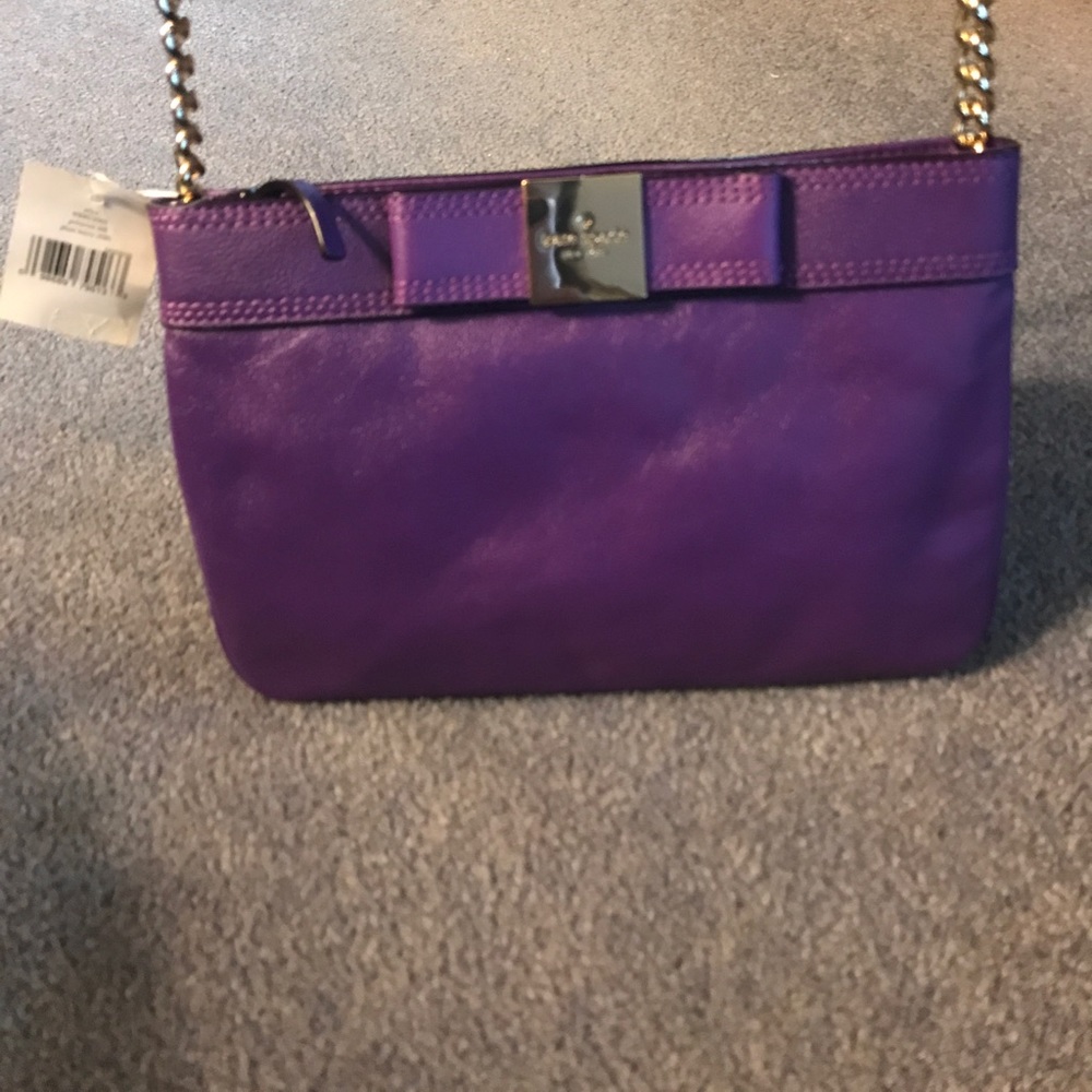 Purple Kate Spade cross-body bag