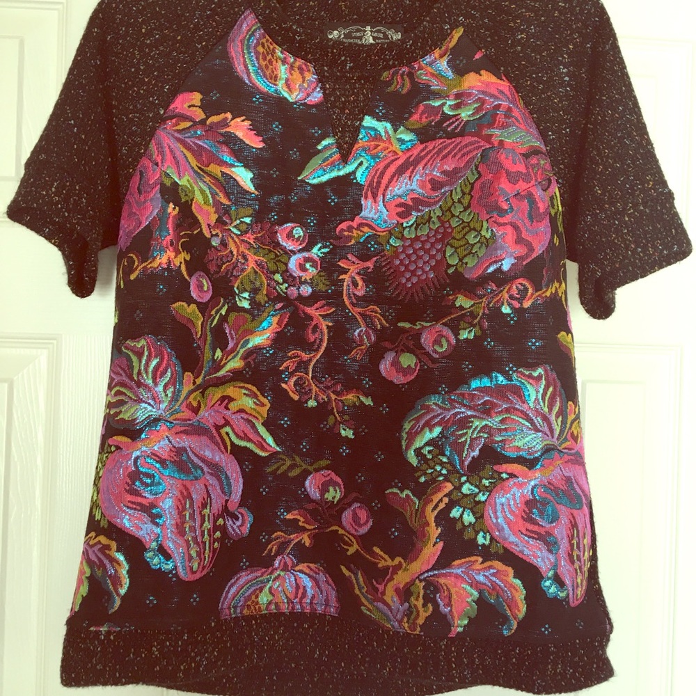 Anthropologie Tweedy Brocade T-Shirt