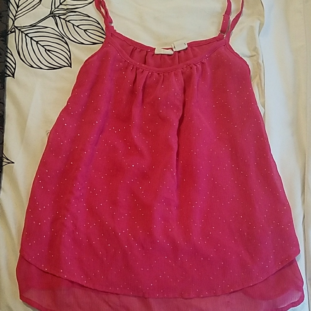 Pink flowy tank top
