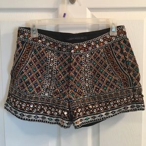 Sequined embroidered Zara shorts