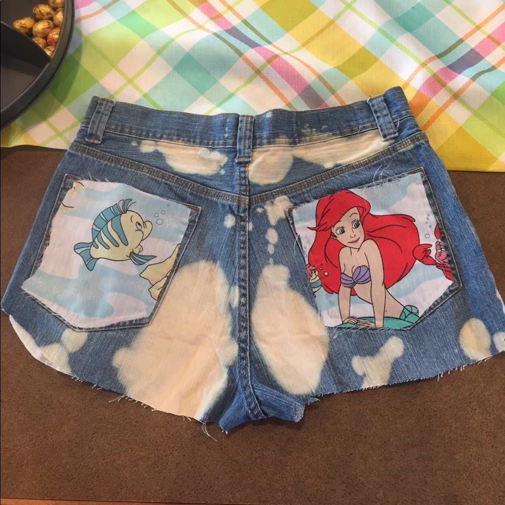 Custom Little Mermaid Cutoff Shorts